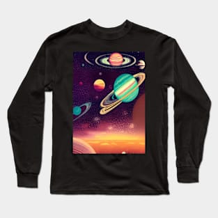 COLORFUL PLANETS Long Sleeve T-Shirt